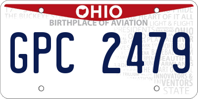OH license plate GPC2479