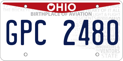 OH license plate GPC2480