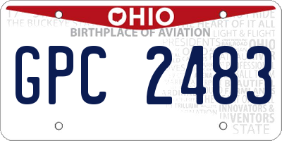 OH license plate GPC2483