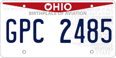 OH license plate GPC2485