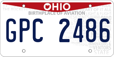 OH license plate GPC2486