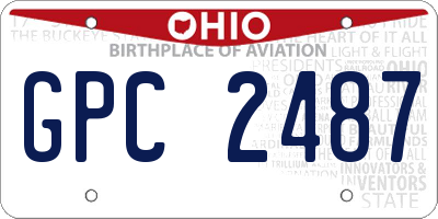 OH license plate GPC2487