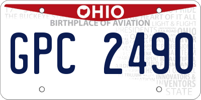 OH license plate GPC2490