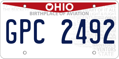 OH license plate GPC2492