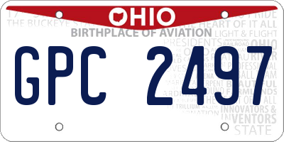 OH license plate GPC2497