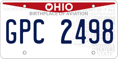 OH license plate GPC2498