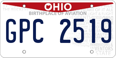 OH license plate GPC2519