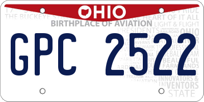 OH license plate GPC2522