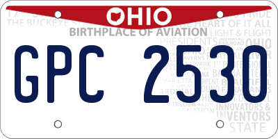 OH license plate GPC2530