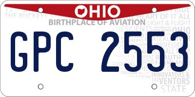 OH license plate GPC2553
