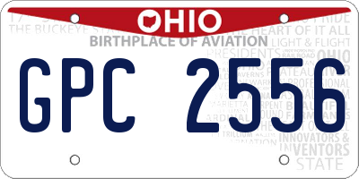 OH license plate GPC2556