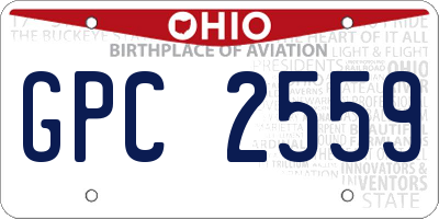 OH license plate GPC2559