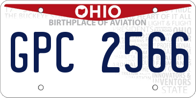 OH license plate GPC2566