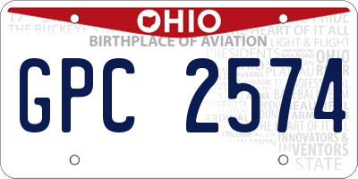 OH license plate GPC2574