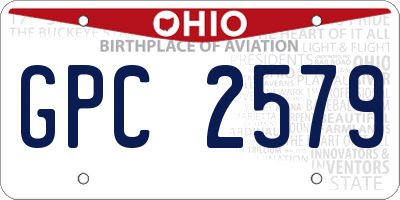 OH license plate GPC2579