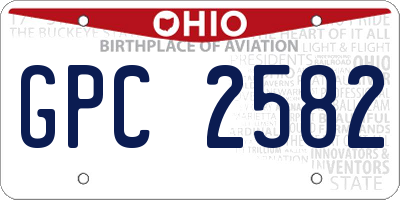 OH license plate GPC2582