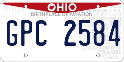 OH license plate GPC2584