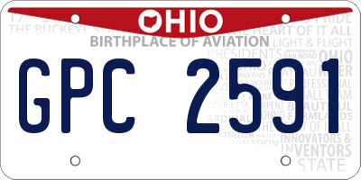 OH license plate GPC2591