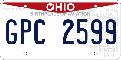 OH license plate GPC2599