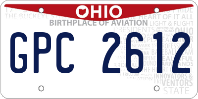 OH license plate GPC2612