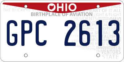 OH license plate GPC2613