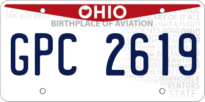 OH license plate GPC2619
