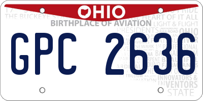 OH license plate GPC2636