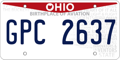 OH license plate GPC2637