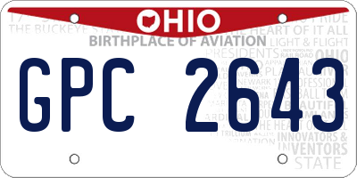 OH license plate GPC2643