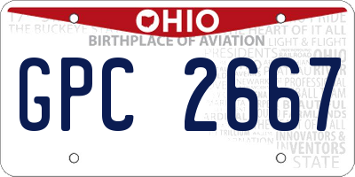 OH license plate GPC2667
