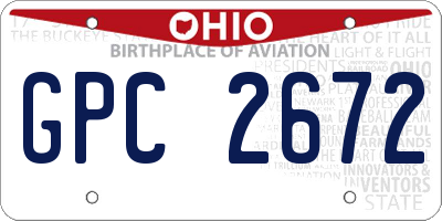 OH license plate GPC2672