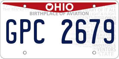 OH license plate GPC2679