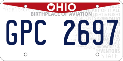 OH license plate GPC2697