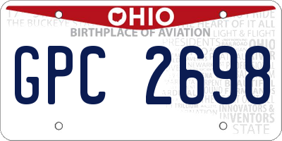 OH license plate GPC2698