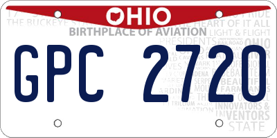 OH license plate GPC2720