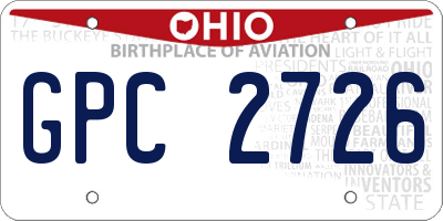 OH license plate GPC2726