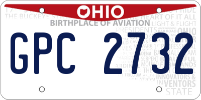 OH license plate GPC2732