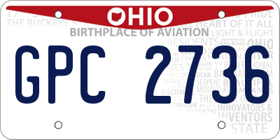 OH license plate GPC2736