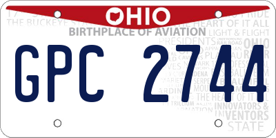 OH license plate GPC2744