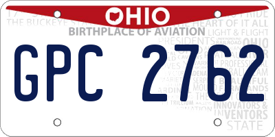 OH license plate GPC2762