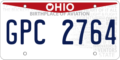 OH license plate GPC2764