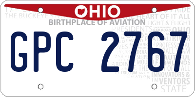 OH license plate GPC2767