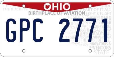 OH license plate GPC2771