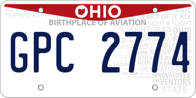 OH license plate GPC2774