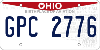 OH license plate GPC2776