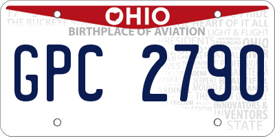 OH license plate GPC2790