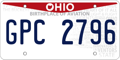 OH license plate GPC2796