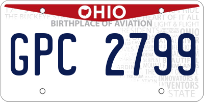 OH license plate GPC2799
