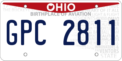 OH license plate GPC2811