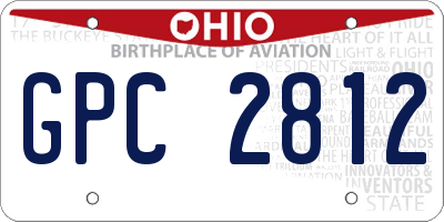 OH license plate GPC2812